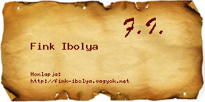 Fink Ibolya névjegykártya